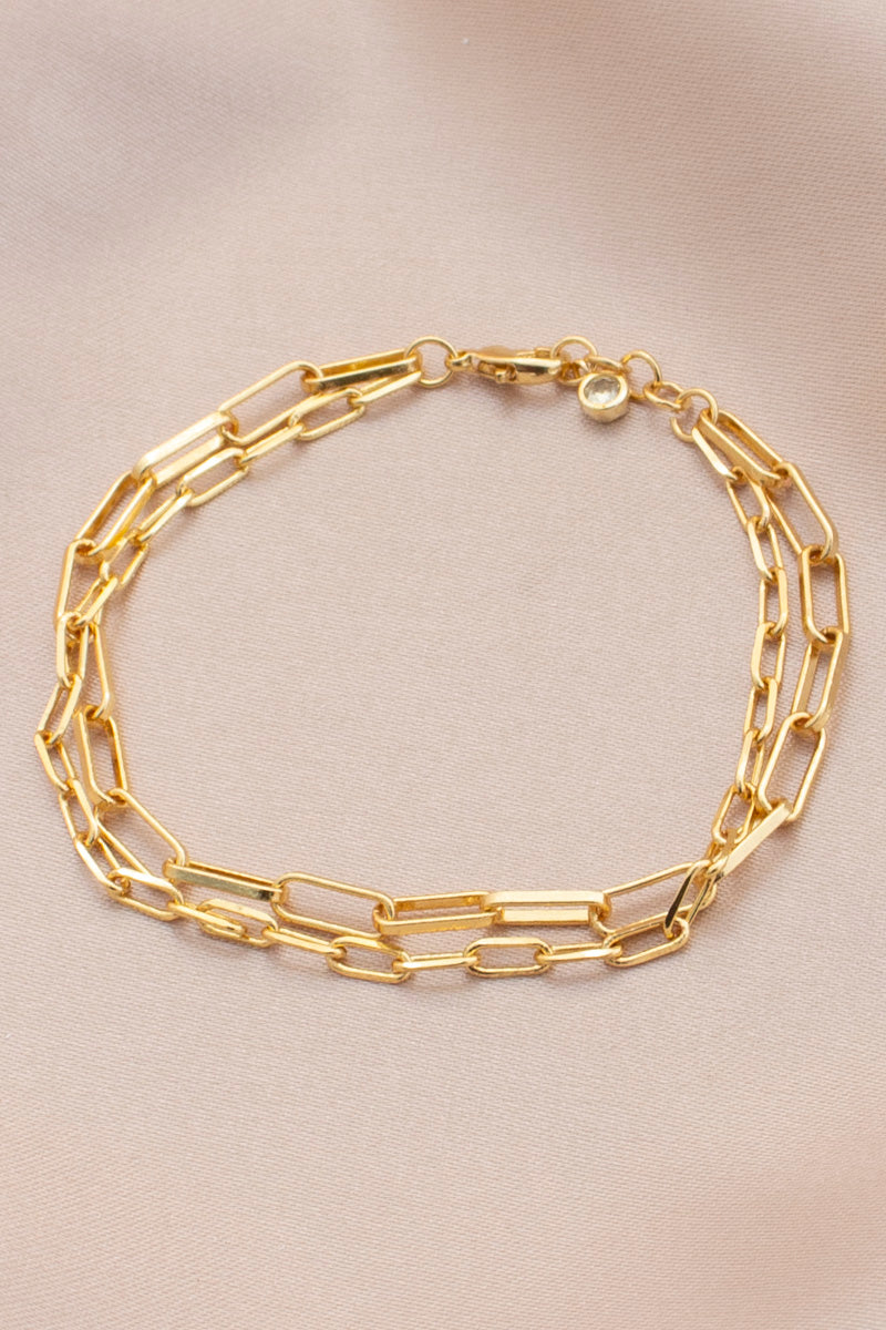 Bracelet superposé à maillons ovales