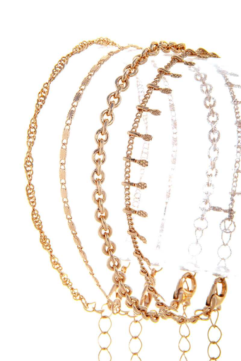 Bracelets à chaîne modernes et chics à 4 couches
