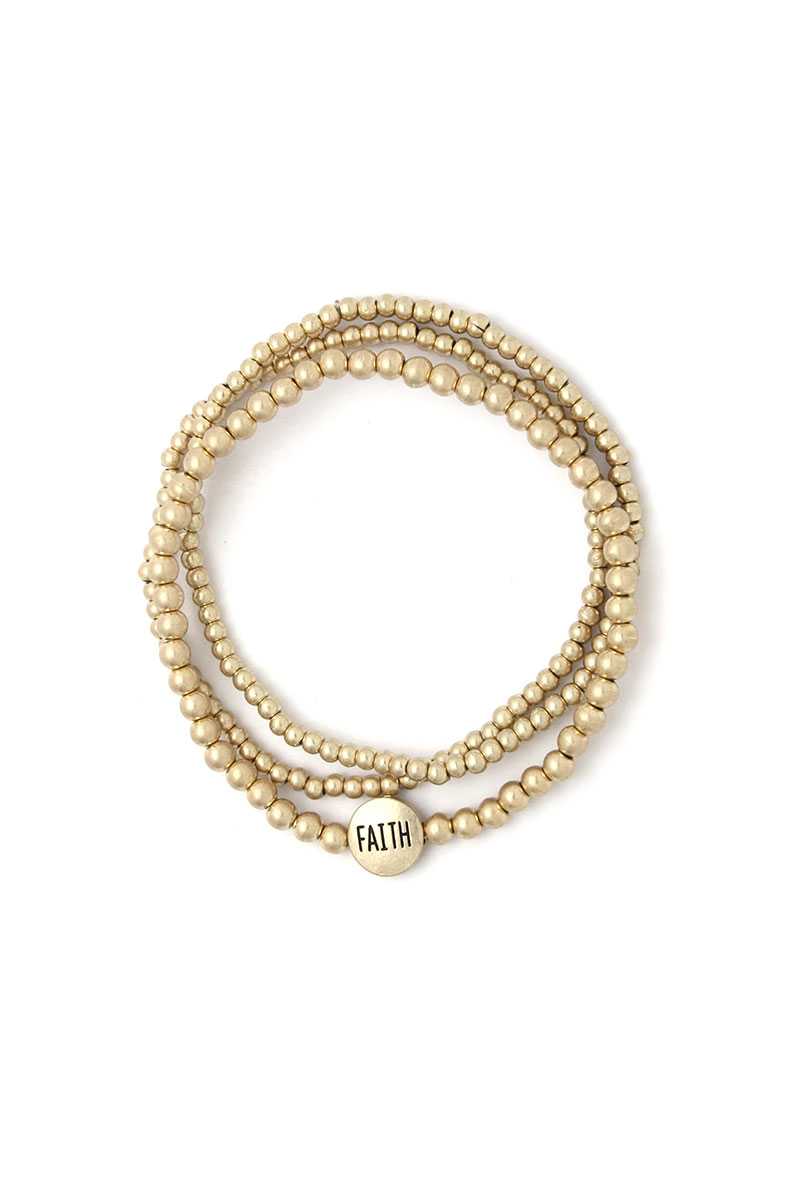 Bracelets empilables de perles de foi