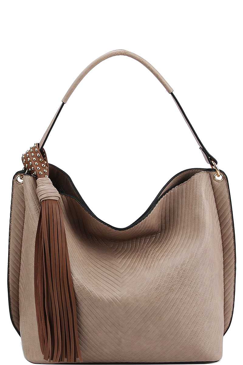 Cartable à pampilles chic et tendance avec longue sangle