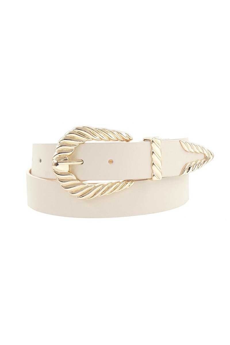 Ceinture à boucle tectured en crevette