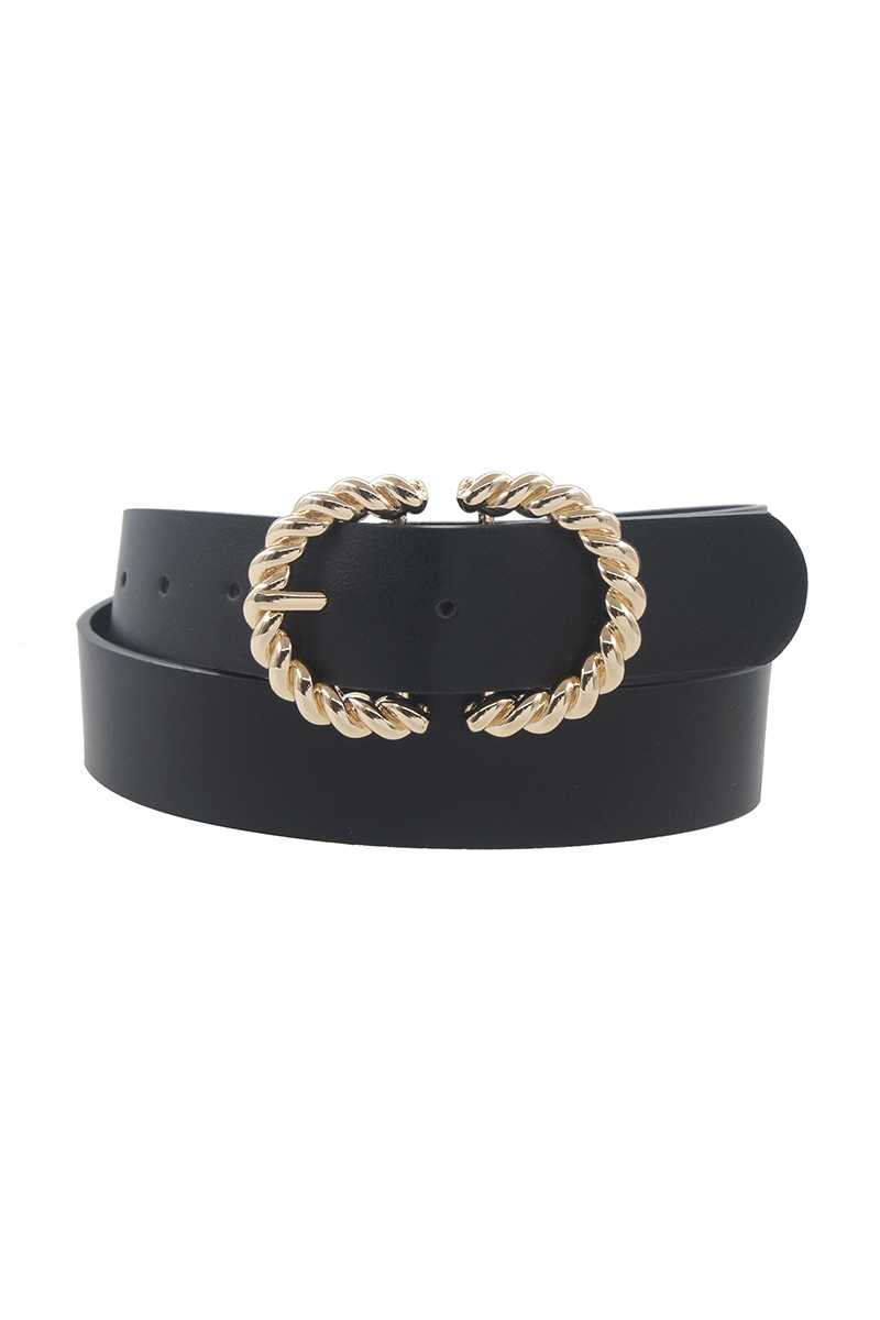 Ceinture à boucle torsadée en métal