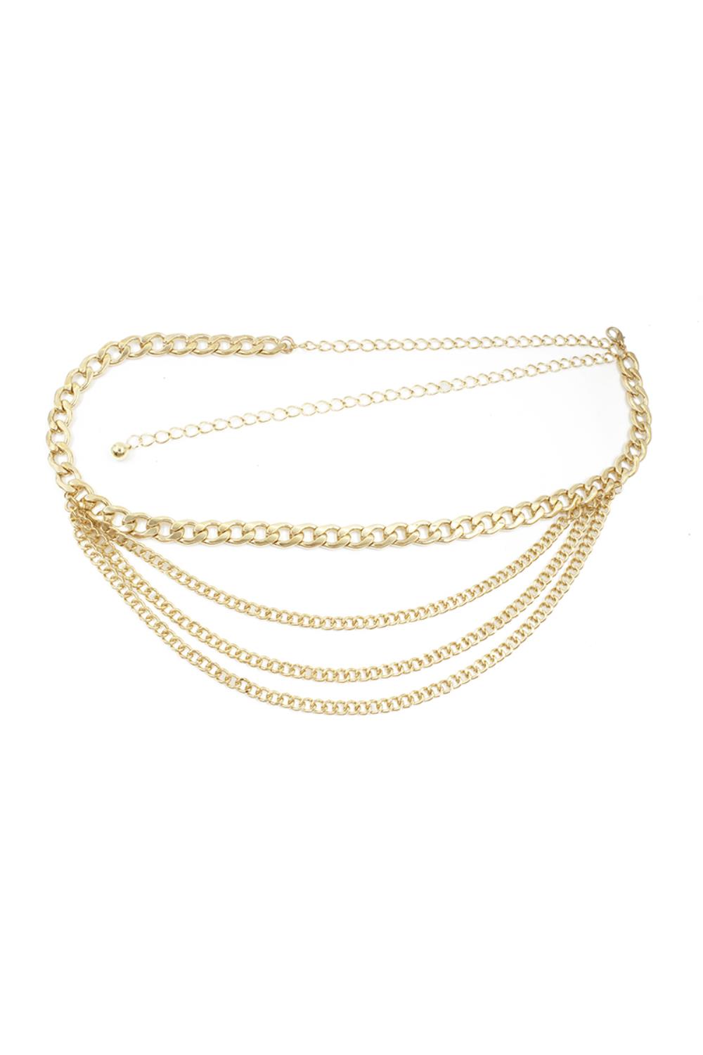 Ceinture à chaîne Bally multi-chaînes en métal