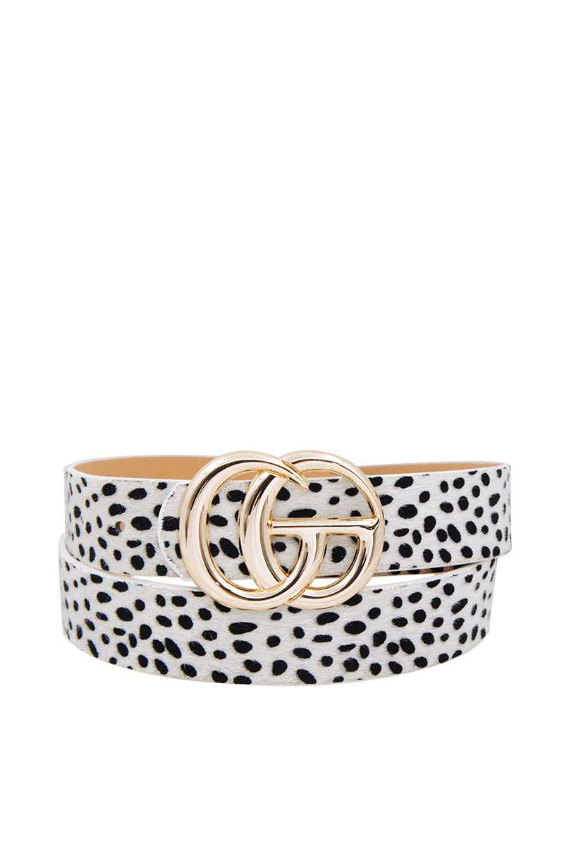 Ceinture longue en fourrure léopard tendance