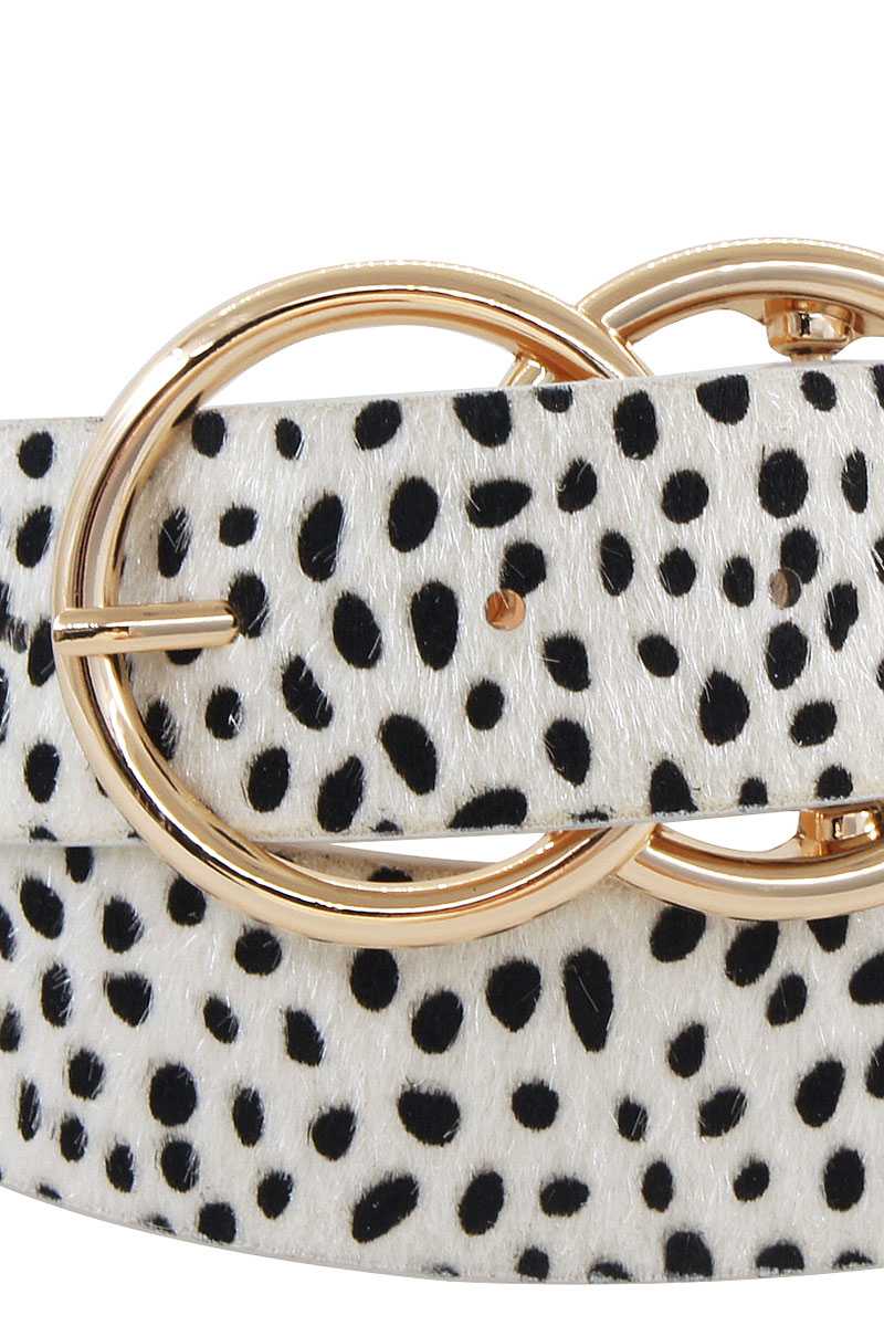 Ceinture tendance en fourrure léopard
