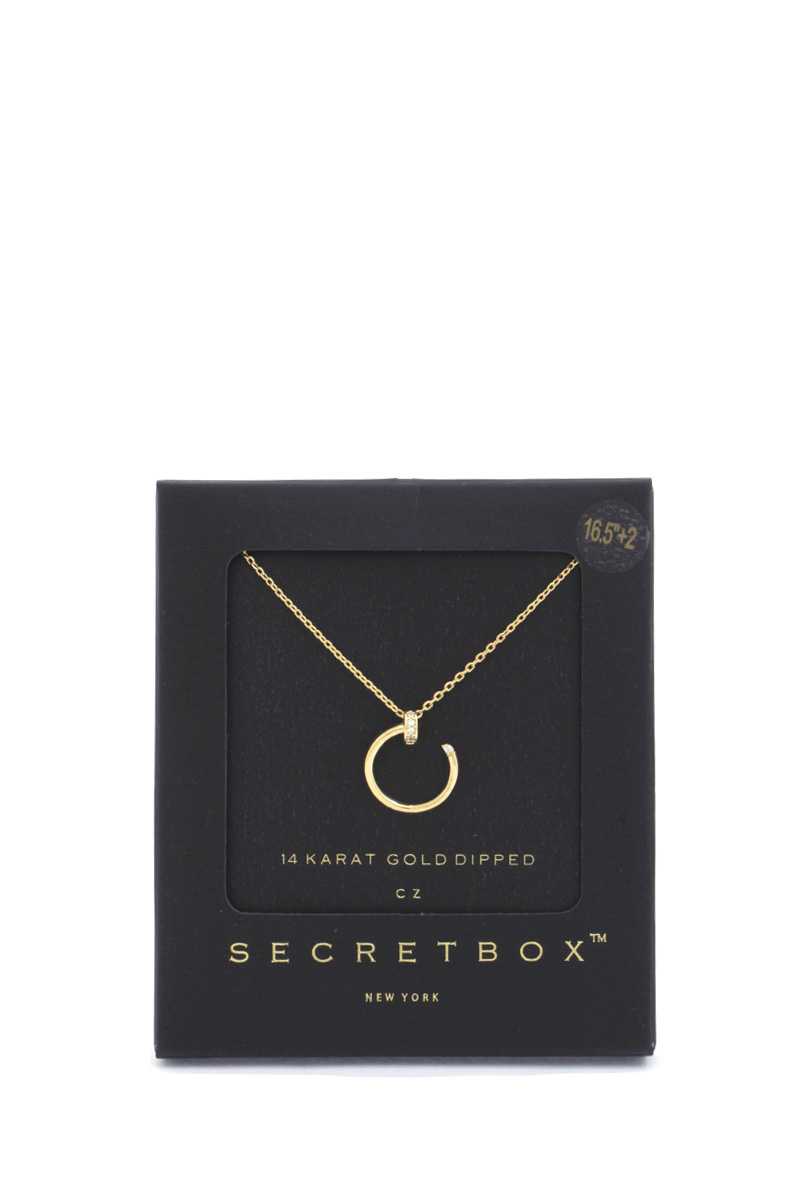 Collier à breloques pour ongles boîte secrète