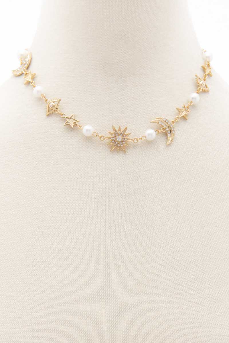 Collier à breloques Sodajo Evil Eye Star Moon