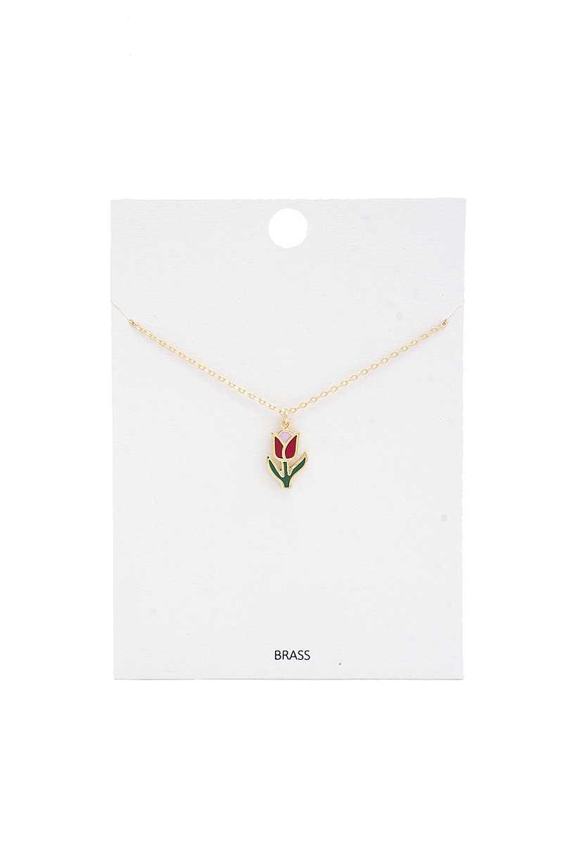 Collier à breloques tulipes
