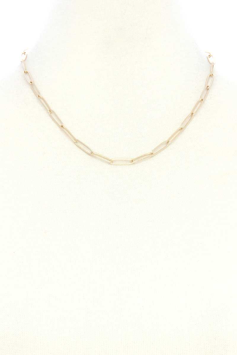 Collier à maillons ovales en laiton Sodajo