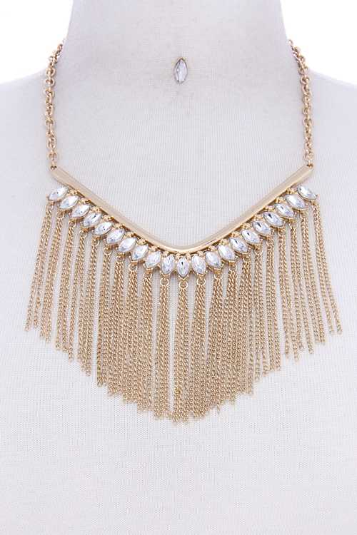 Collier chic multi-strass à la mode