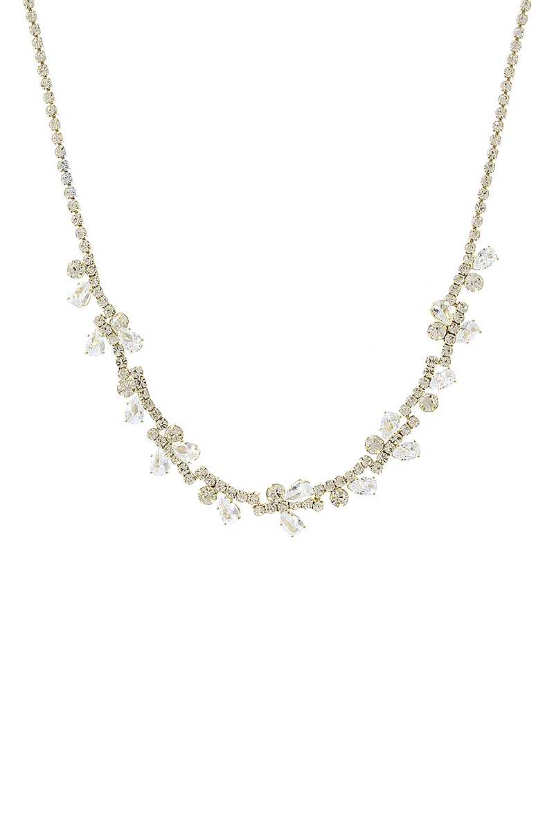 Collier collier de fleurs en cristal