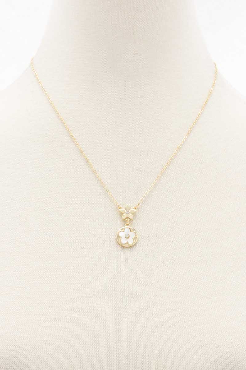 Collier double fleur