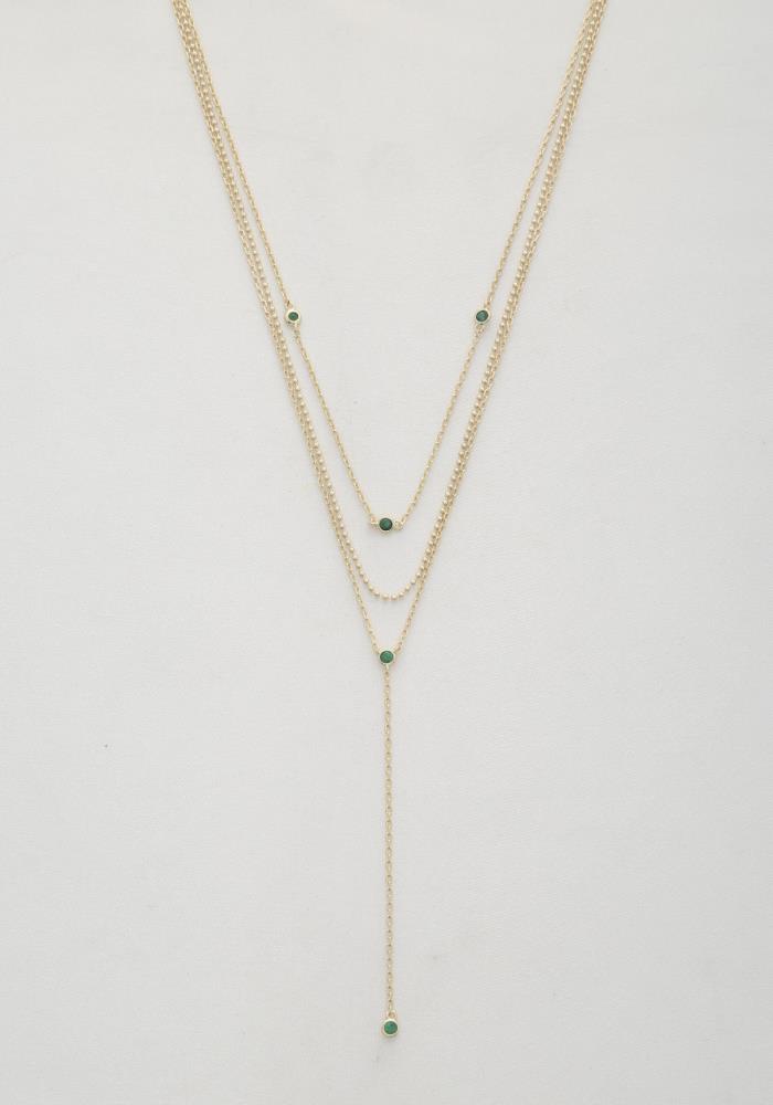 Collier en forme de Y en métal délicat