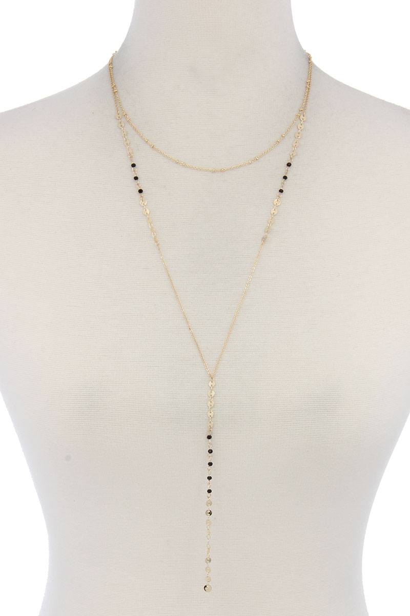 Collier en forme de Y en métal