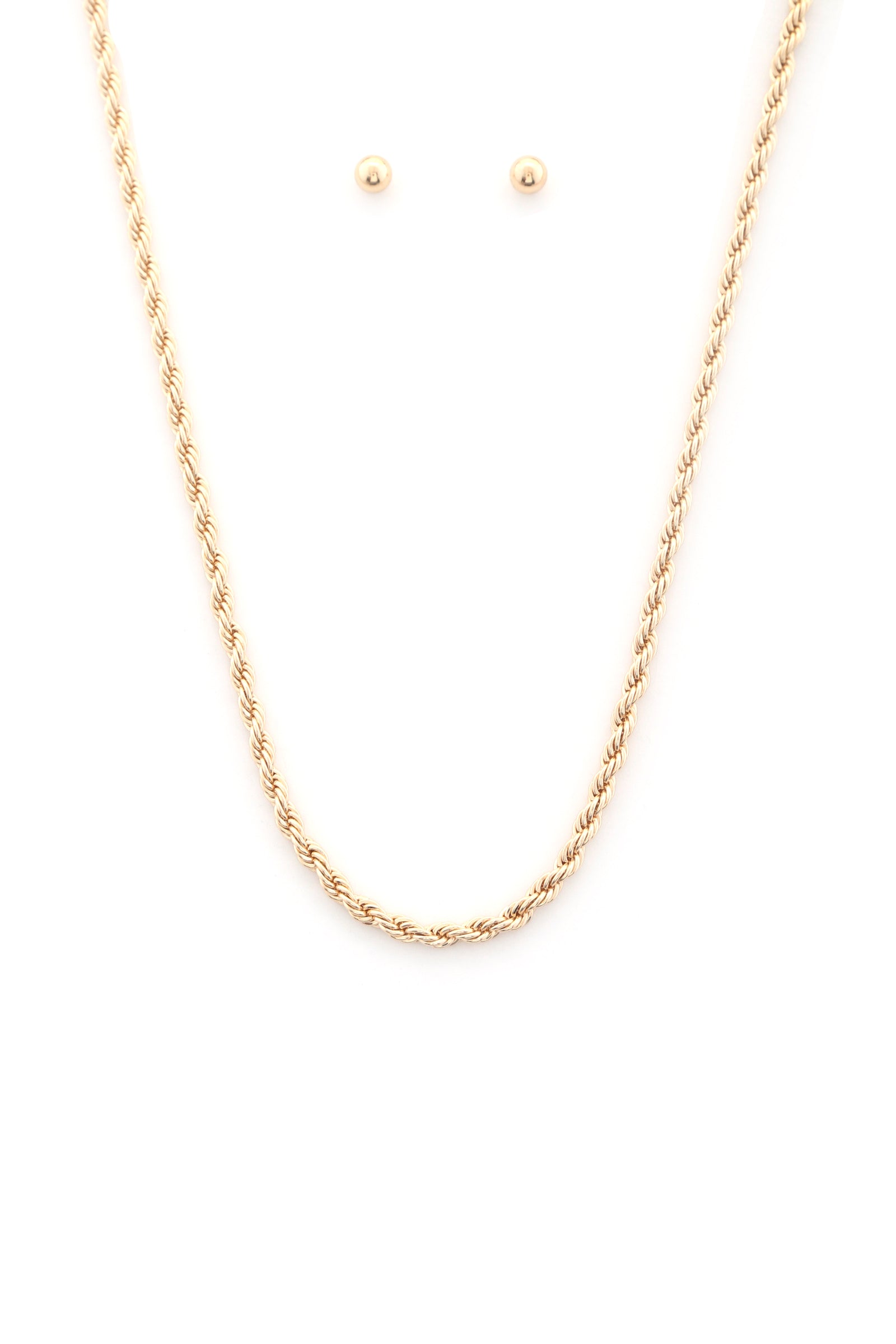Collier en métal à maillons de corde