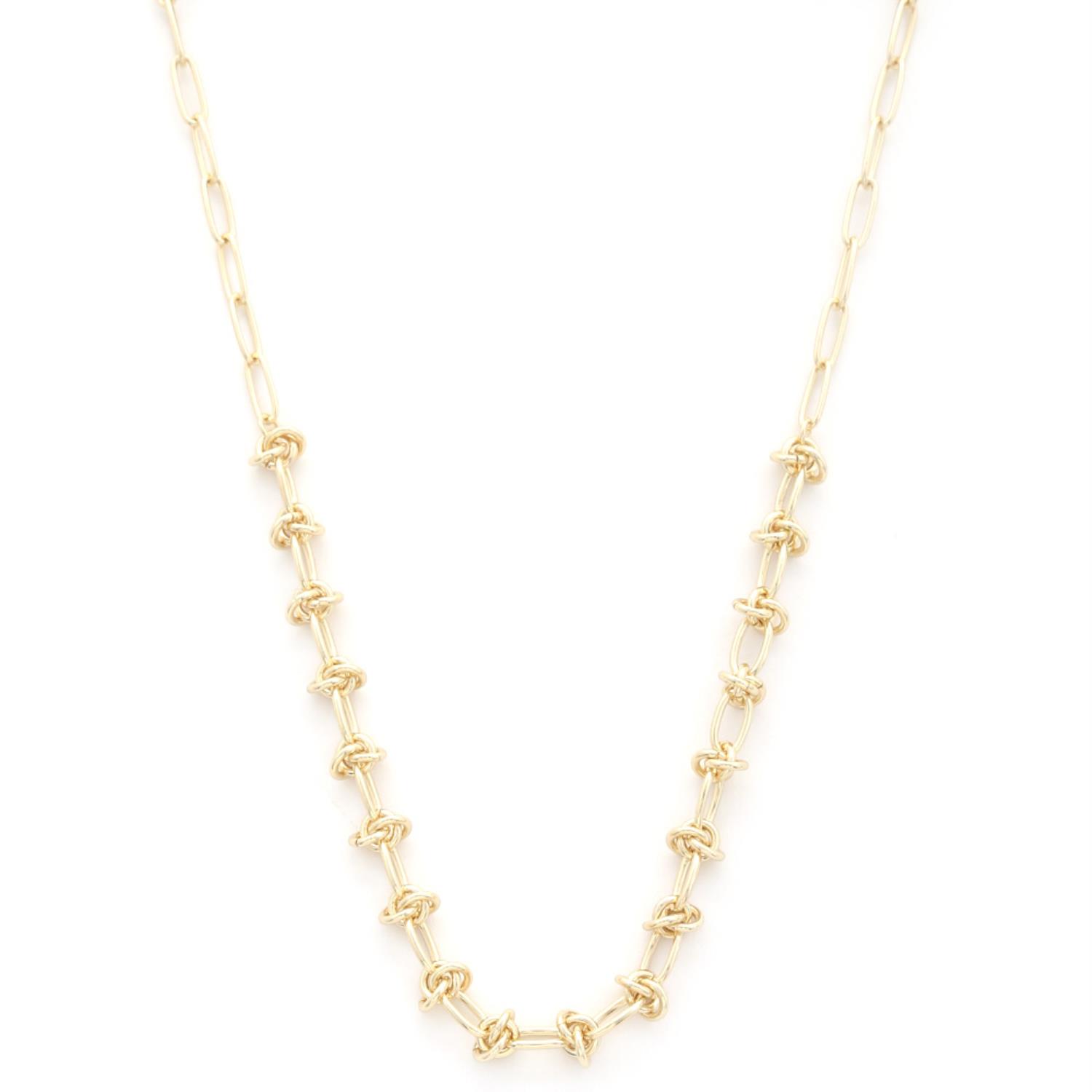 Collier en métal avec nœud