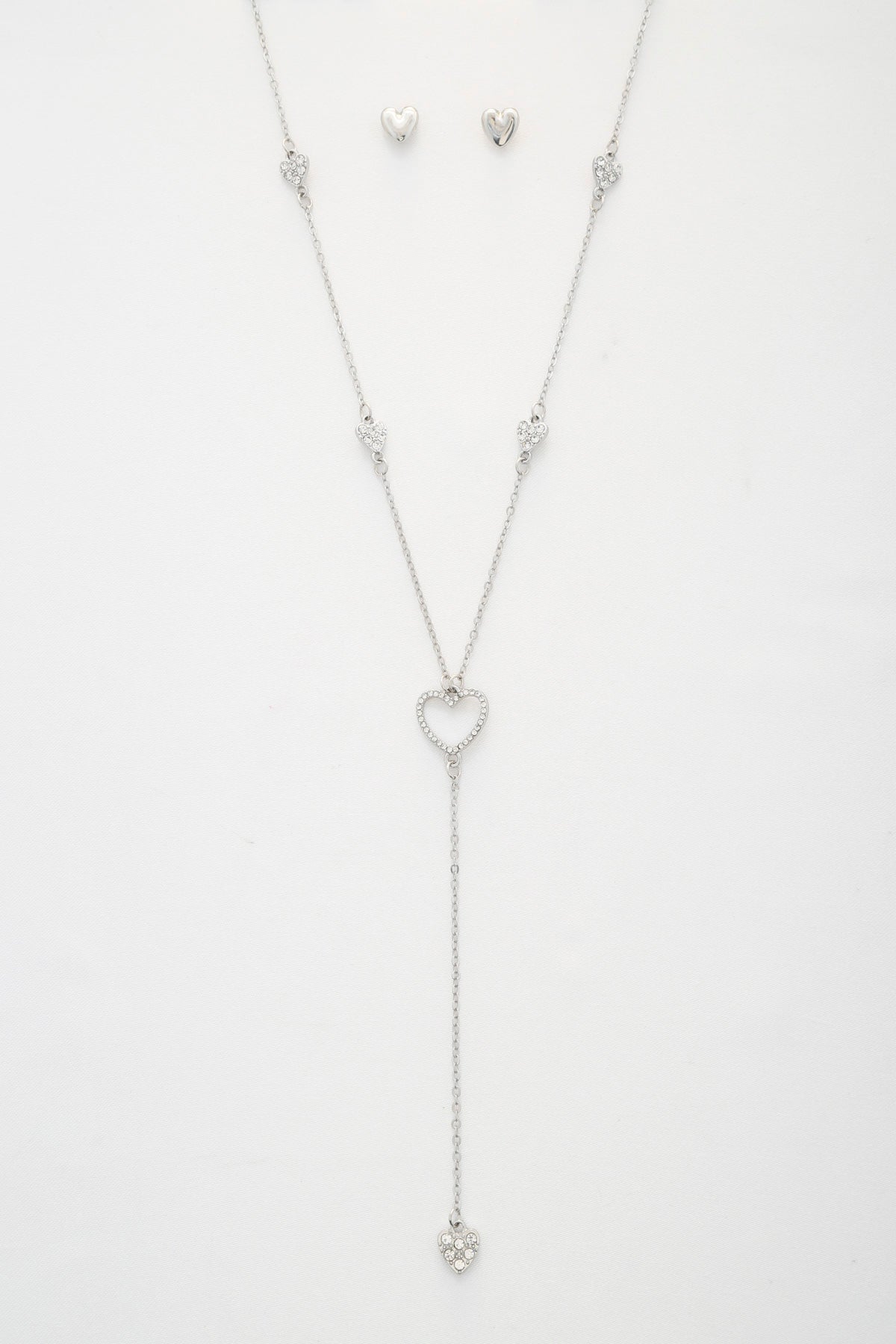 Collier en métal en forme de cœur en Y