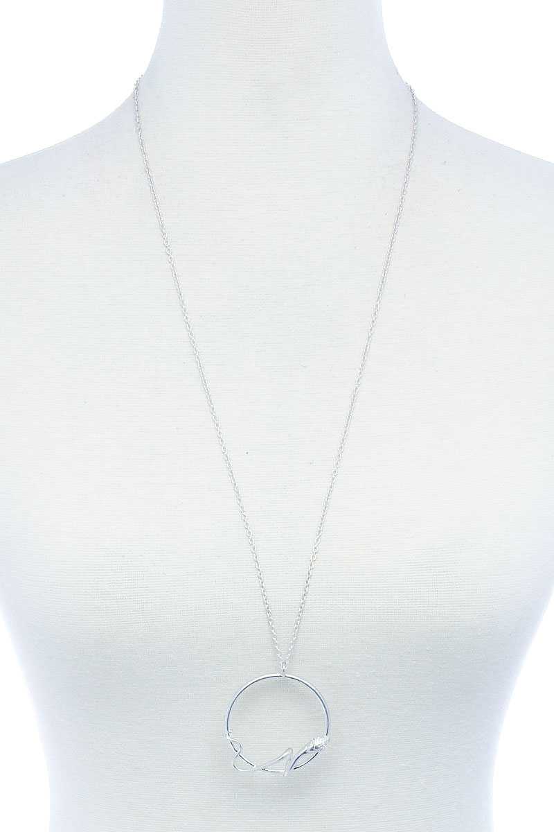 Collier pendentif avec bague serpent de créateur de mode
