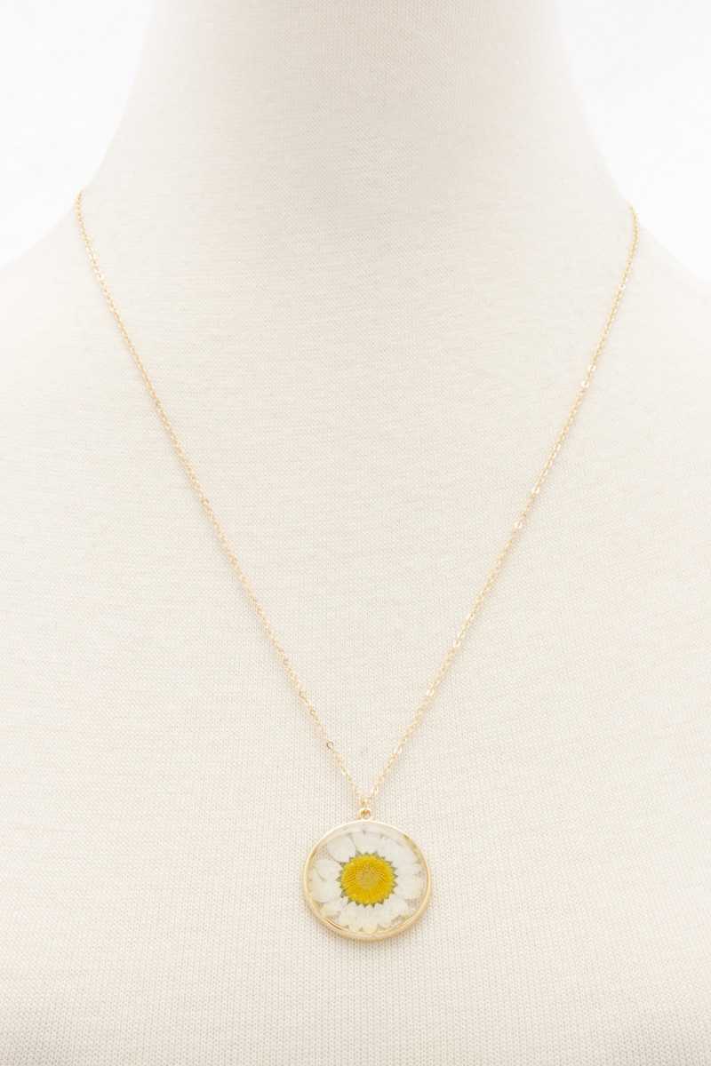 Collier pendentif fleur