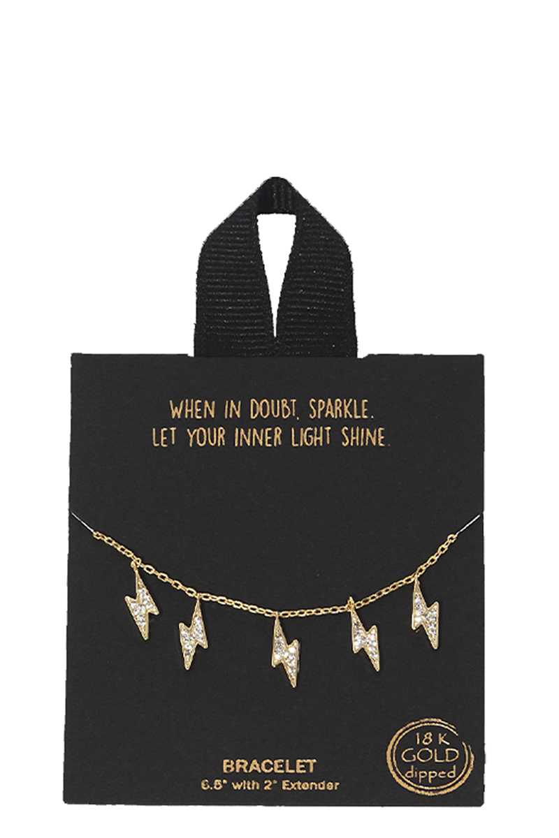 Collier pendentif tonnerre trempé en or rhodié