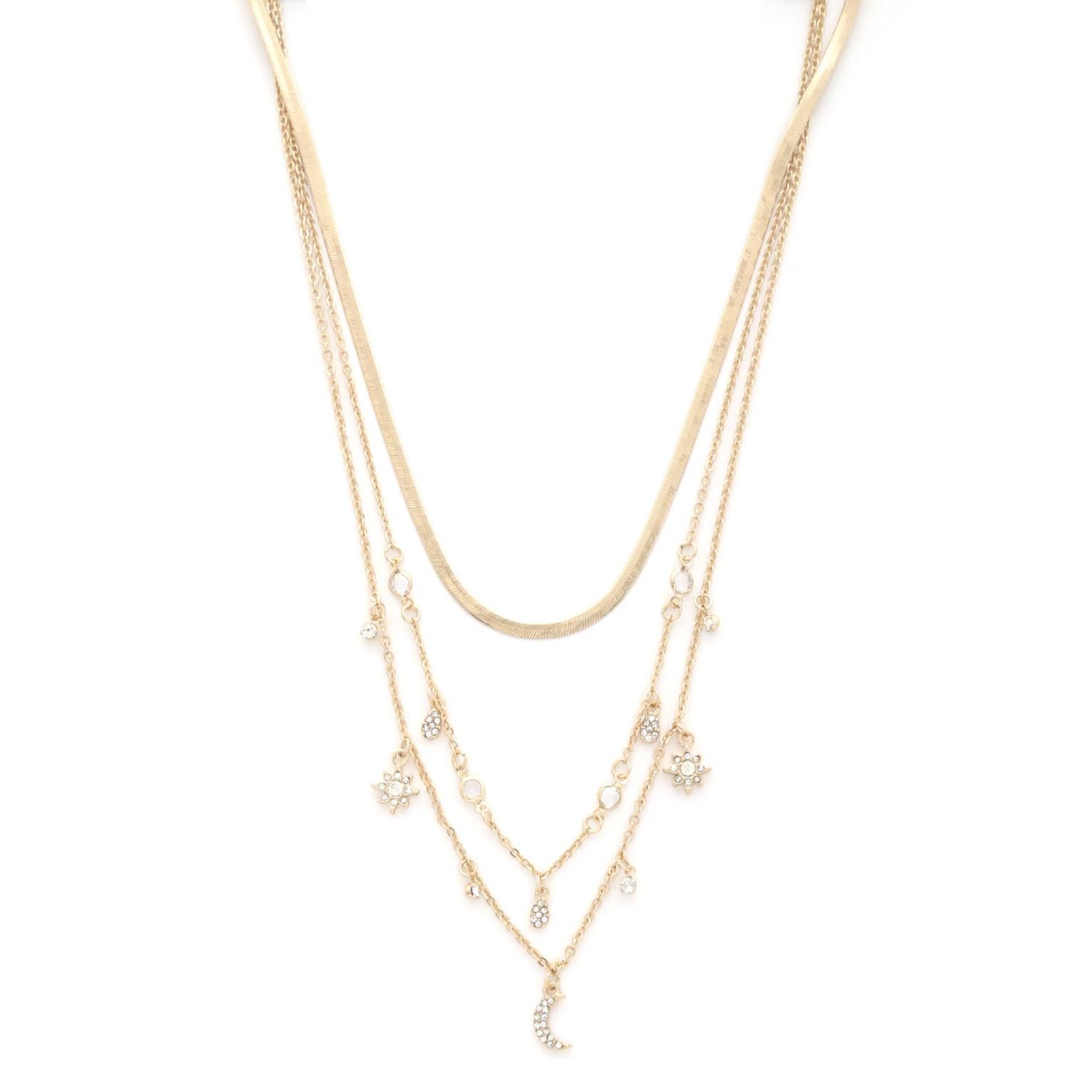 Collier superposé à breloques Sodajo Moon Star