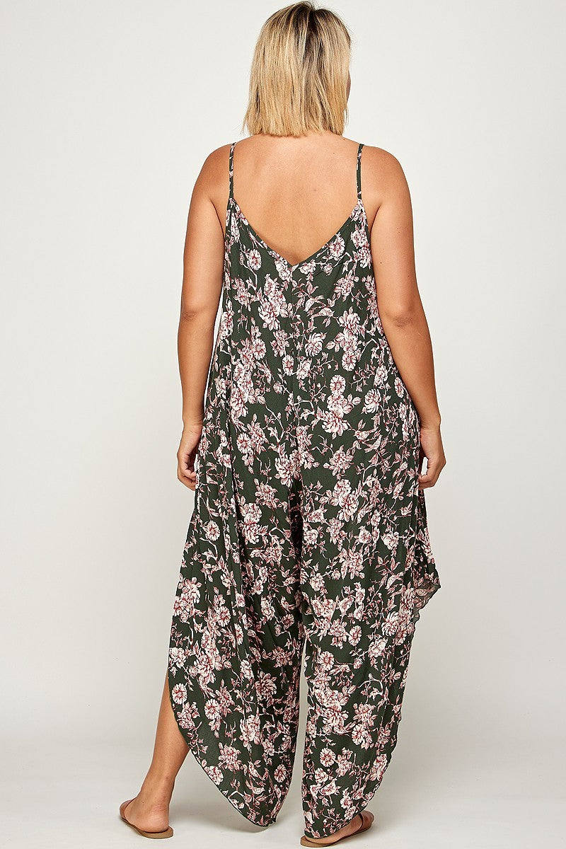Combinaison à imprimé floral grande taille