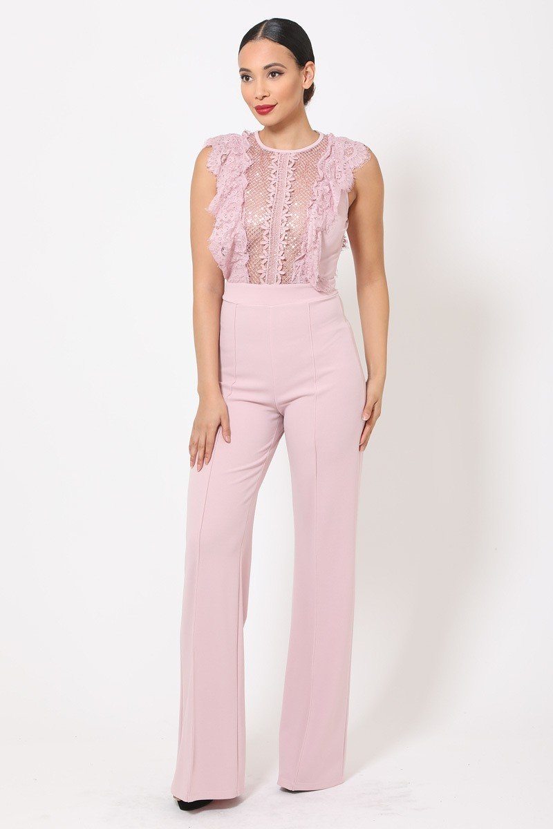 Combinaison sans manches en maille transparente