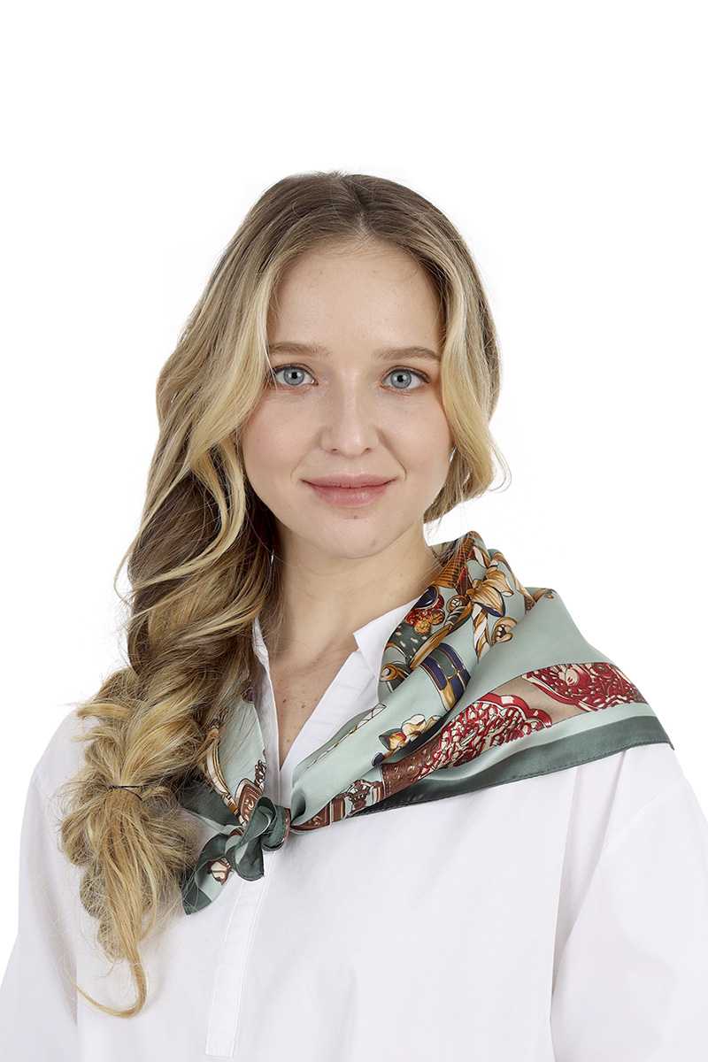 Écharpe de cou imprimée avec ceinture de mode