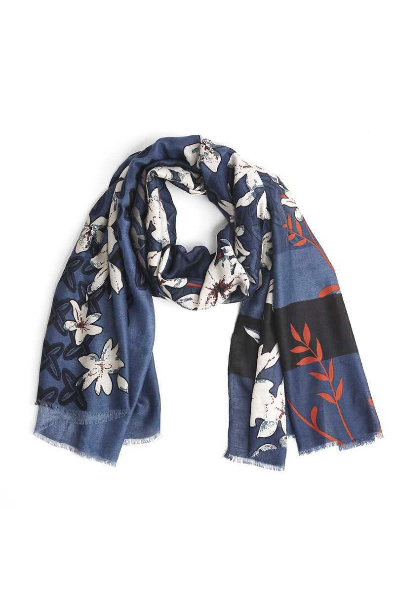 Écharpe fine à imprimé floral à la mode