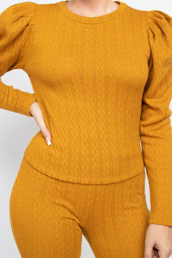 Ensemble à manches bouffantes