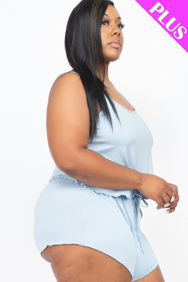 Ensemble caraco et short grande taille