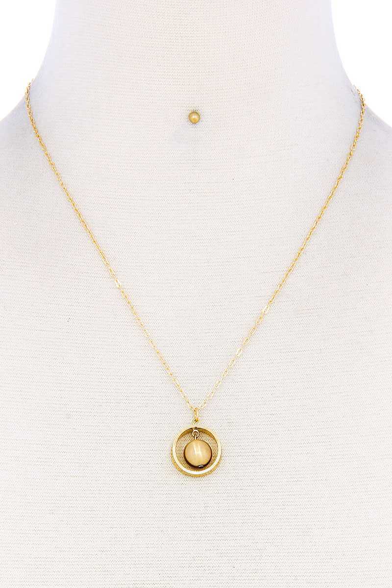 Ensemble collier et boucles d'oreilles pendentif mignon et mode chic