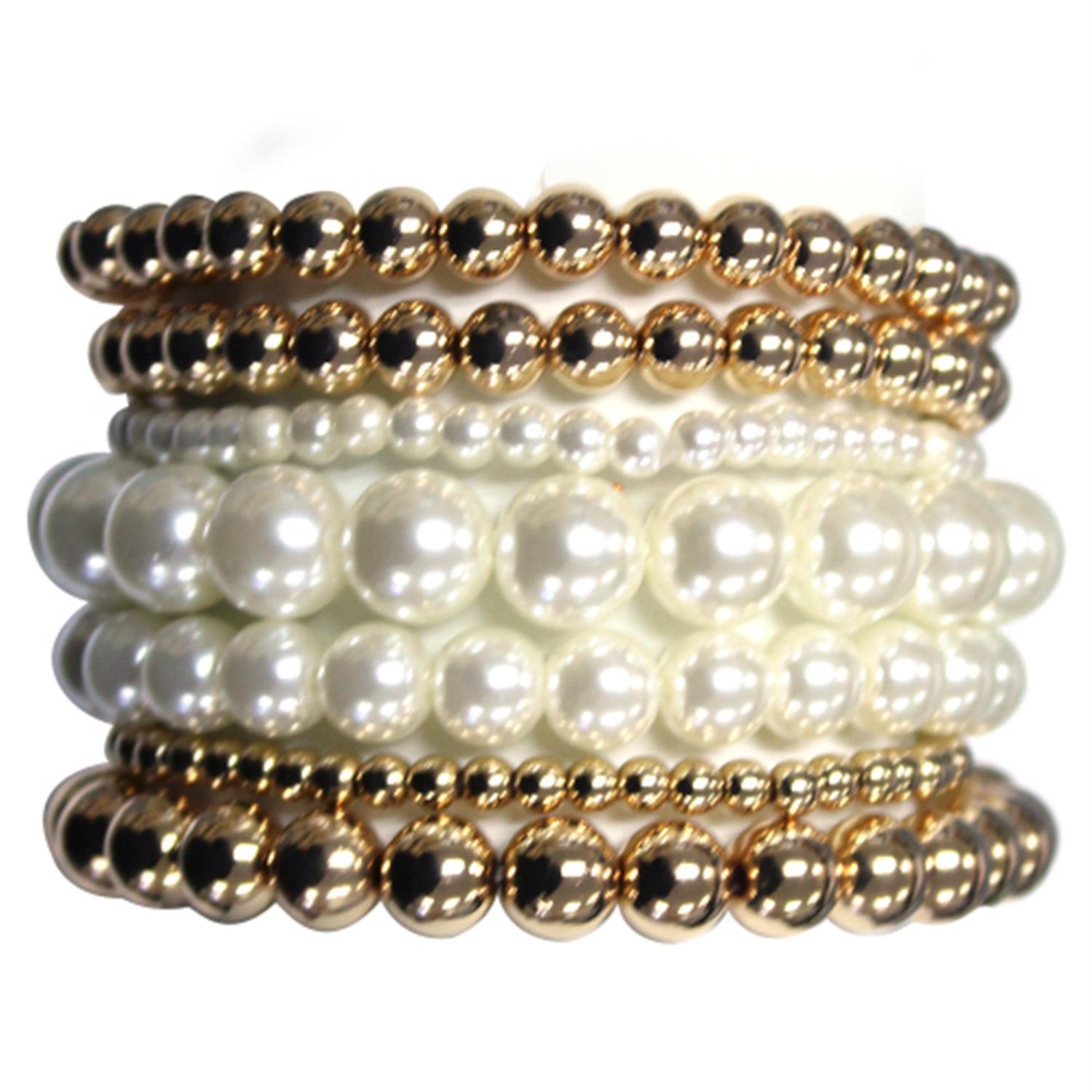Ensemble de bracelets de perles boule de perles