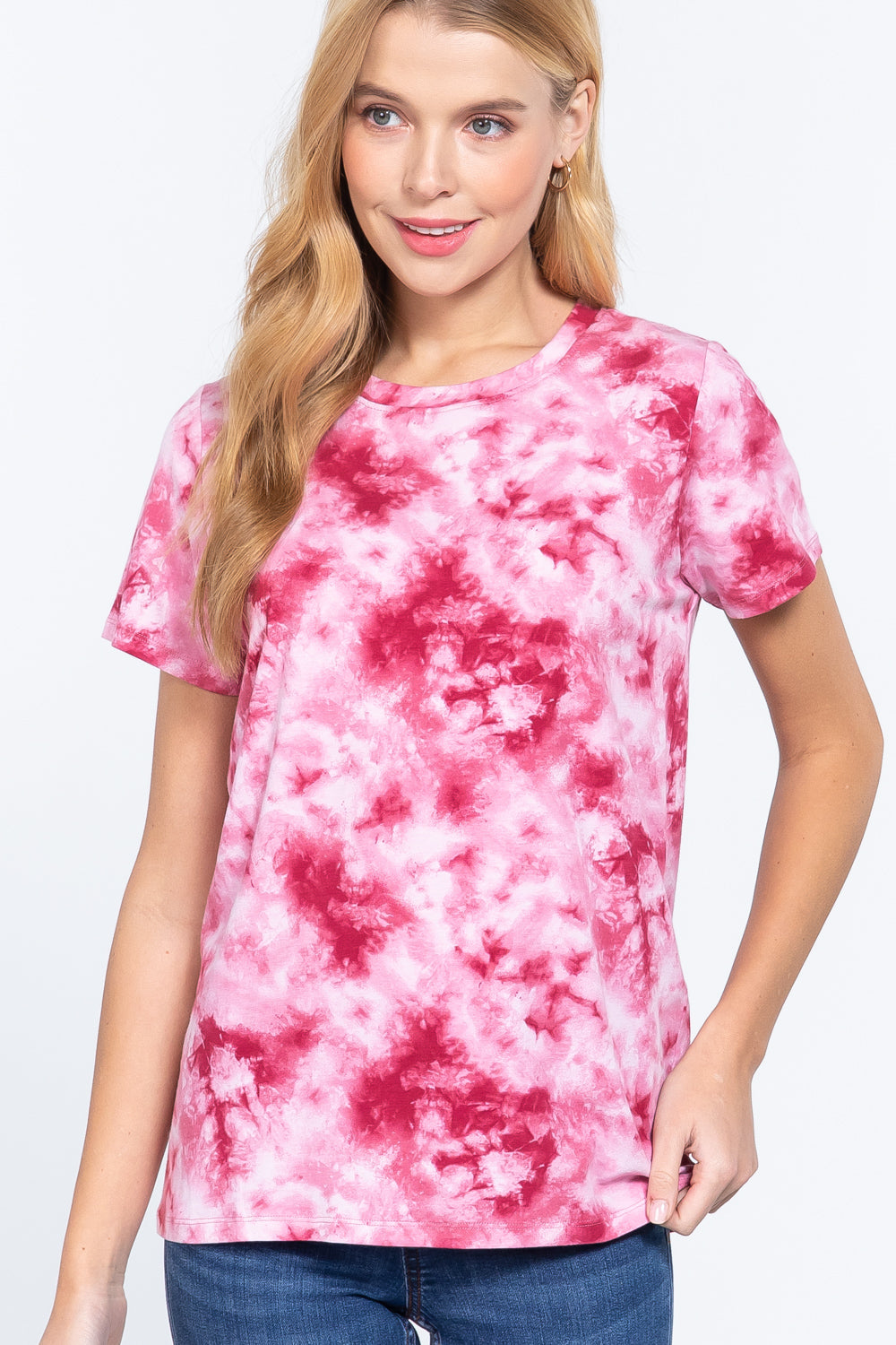 Haut court en jersey de coton tie-dye Slv