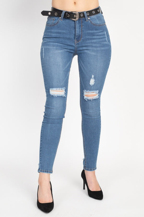 Jean skinny taille haute avec ceinture – Image 8