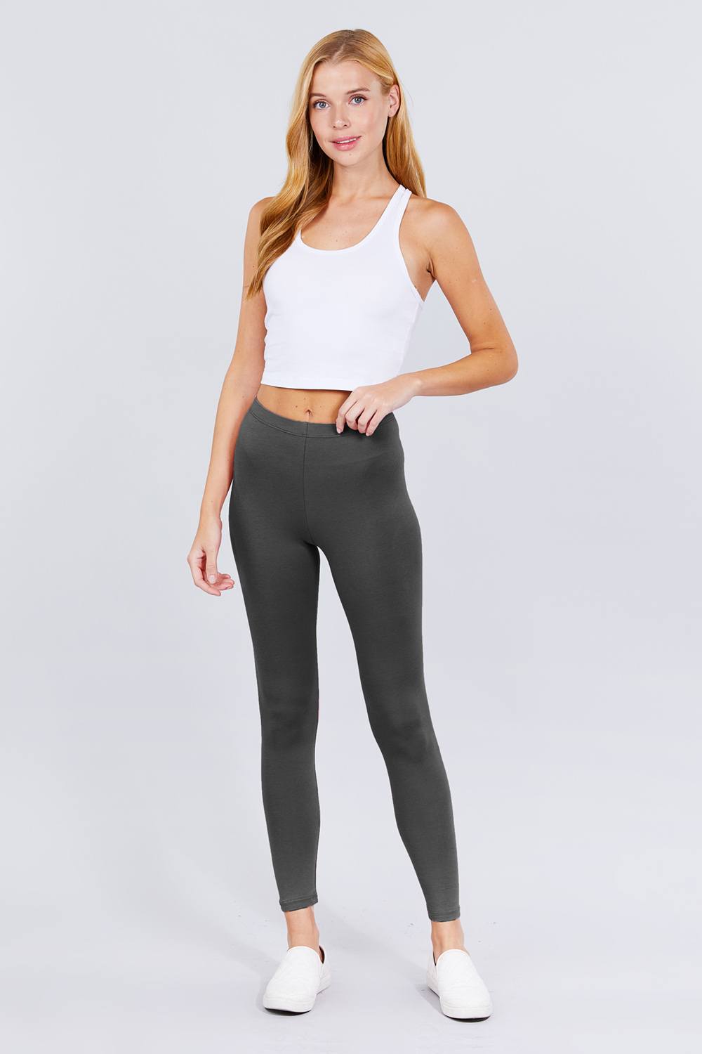 Jersey de coton et d'élasthanne long