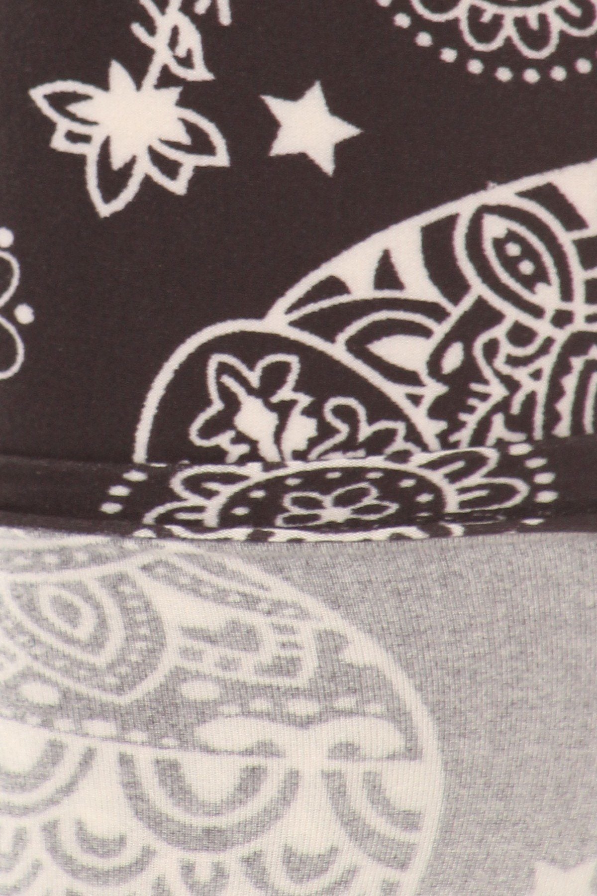 Legging pleine longueur à imprimé éléphant grande taille dans un style ajusté avec une taille haute à bandes