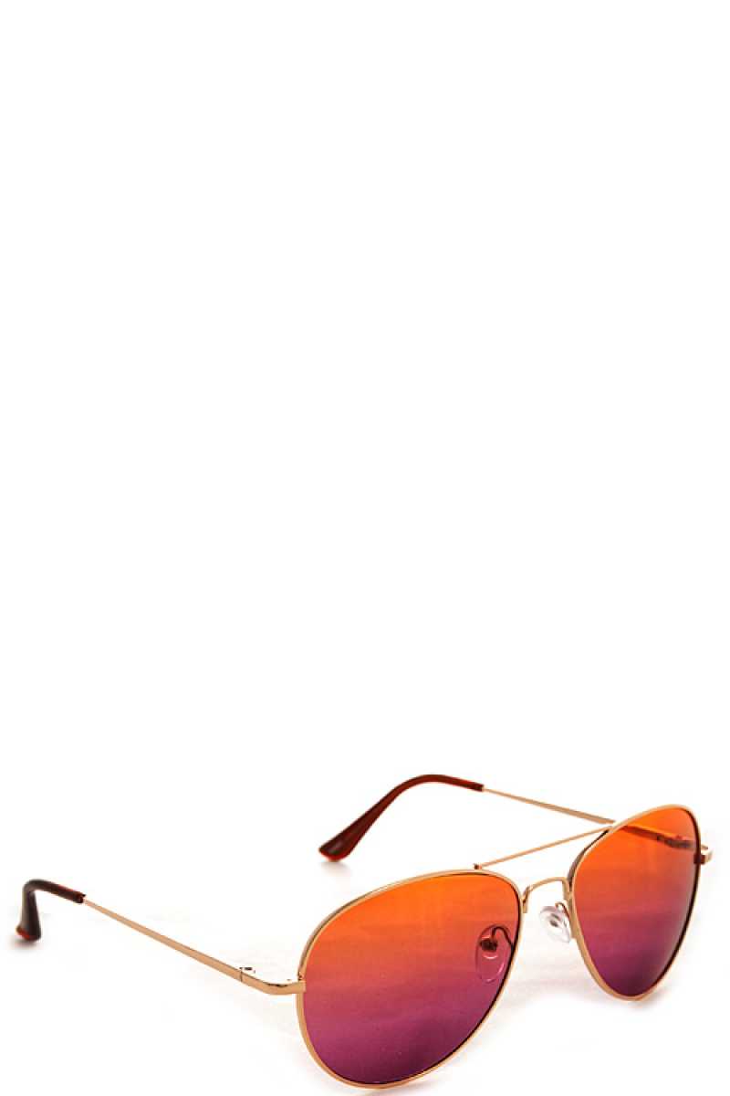 Lunettes de soleil aviateur de créateur bicolores