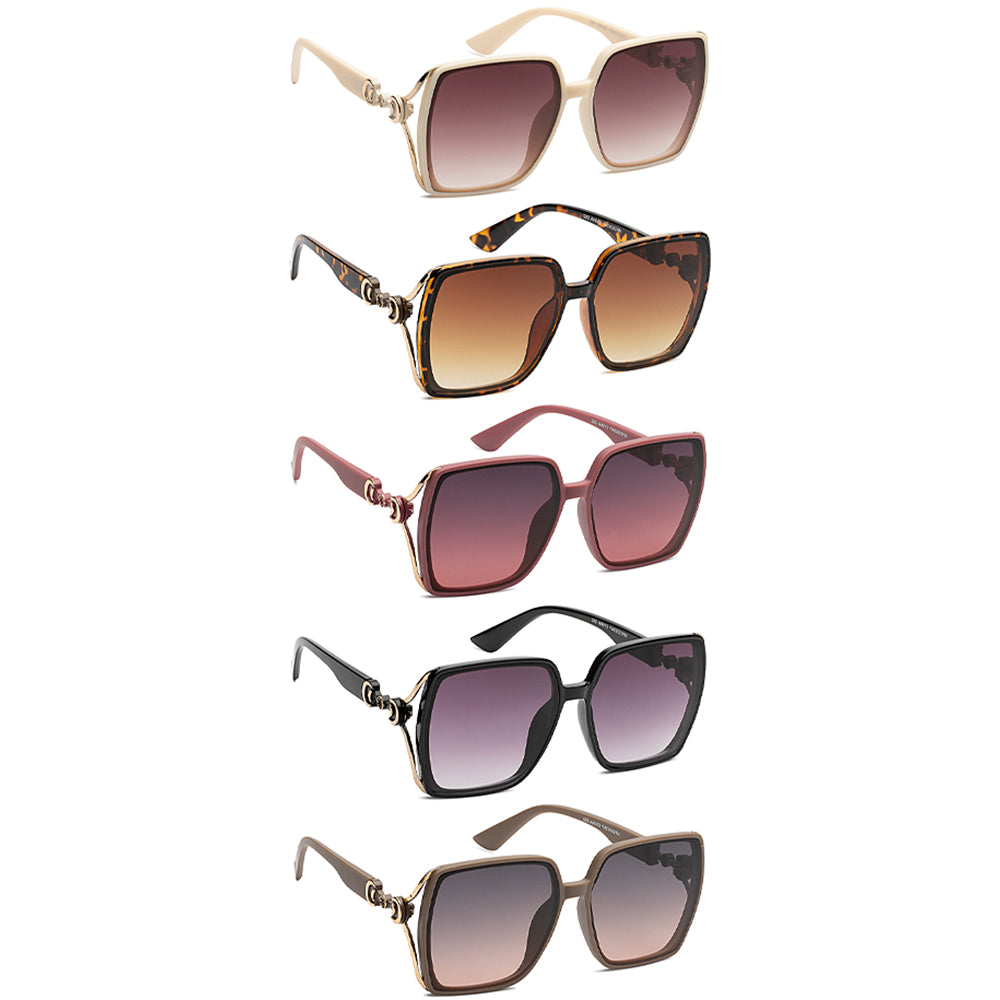 Lunettes de soleil carrées au design élégant