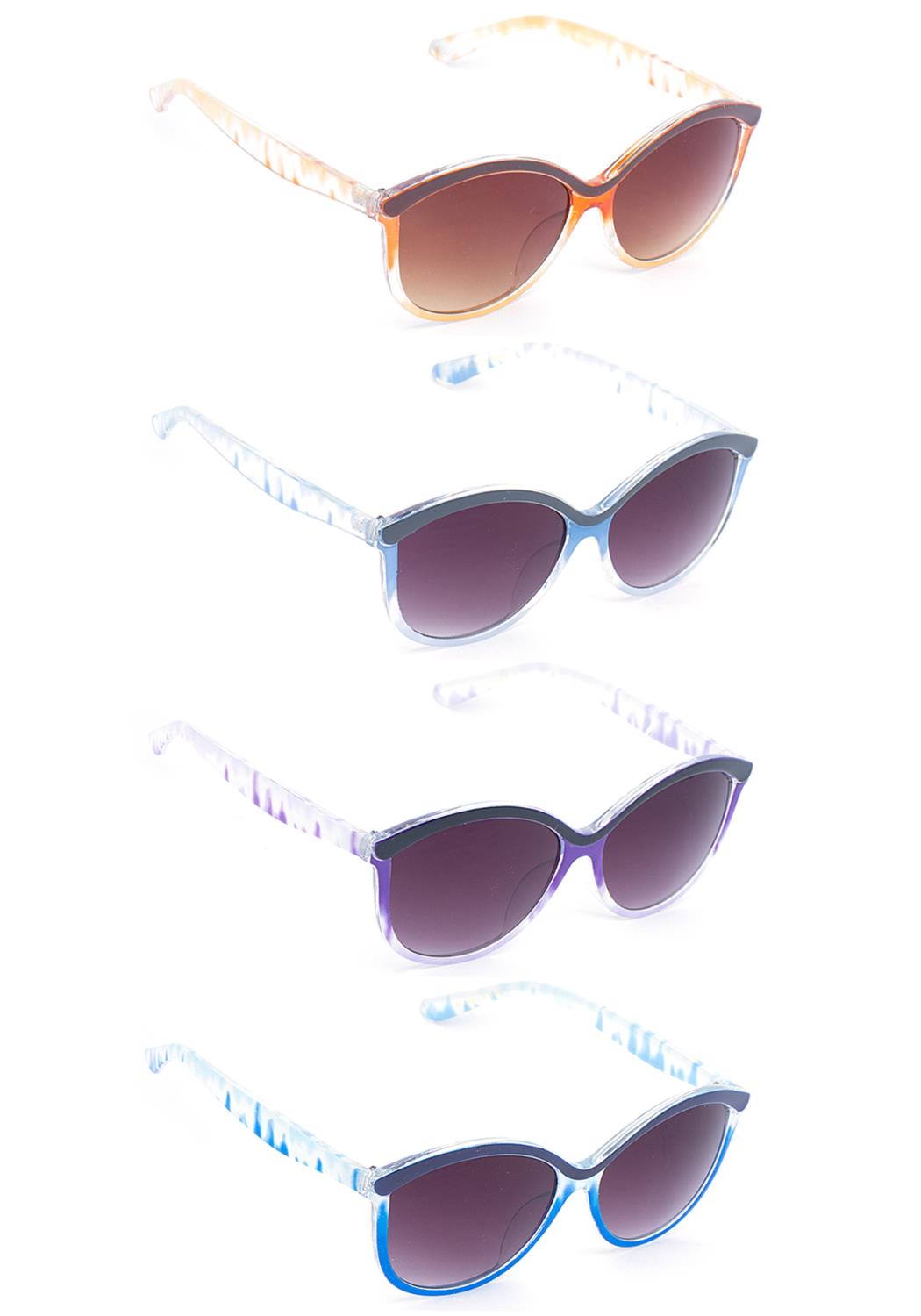 Lunettes de soleil rondes à monture transparente à la mode