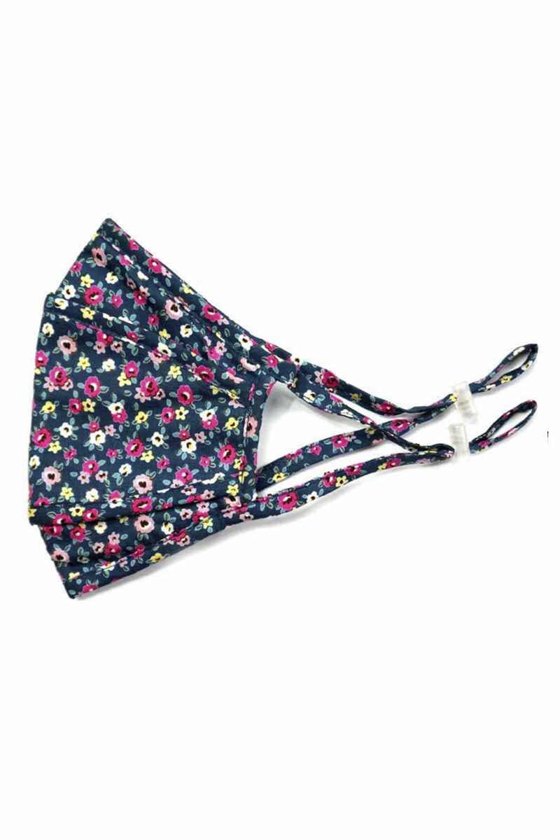 Masque en coton à cercle floral stéréoscopique