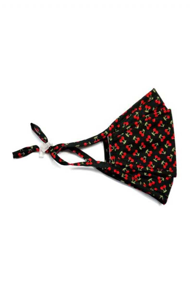 Masque en coton à motif cerise stéréoscopique 3D