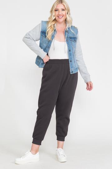 Pantalon de jogging uni à ceinture