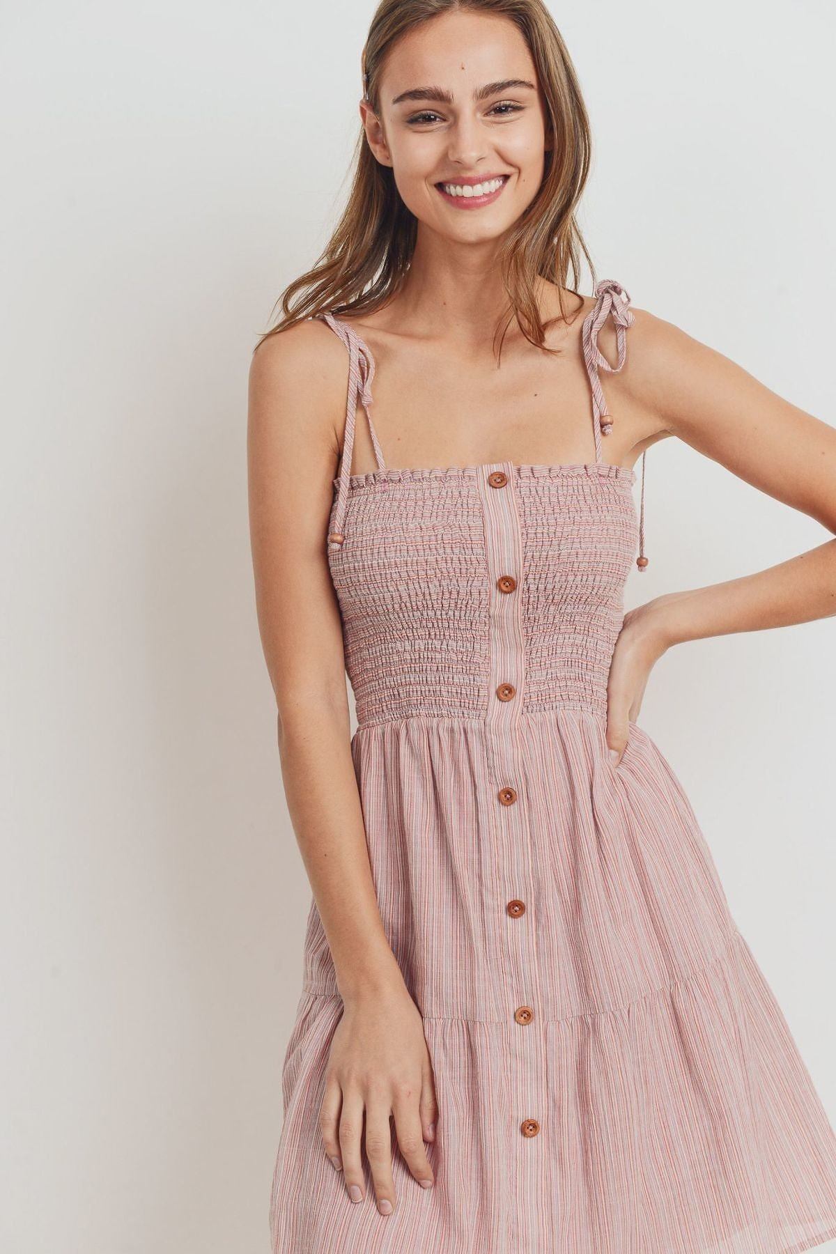 Robe boutonnée smockée – Image 6