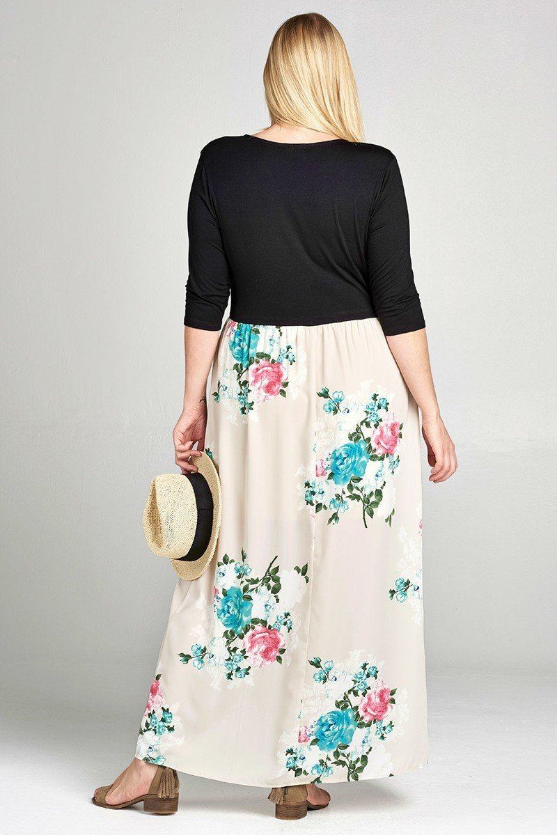 Robe longue portefeuille en tricot uni