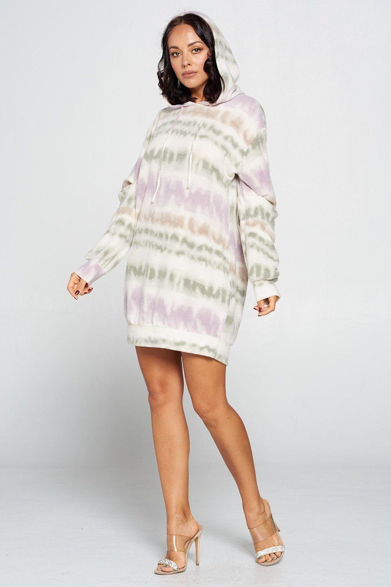 Robe pull en tissu éponge brossé