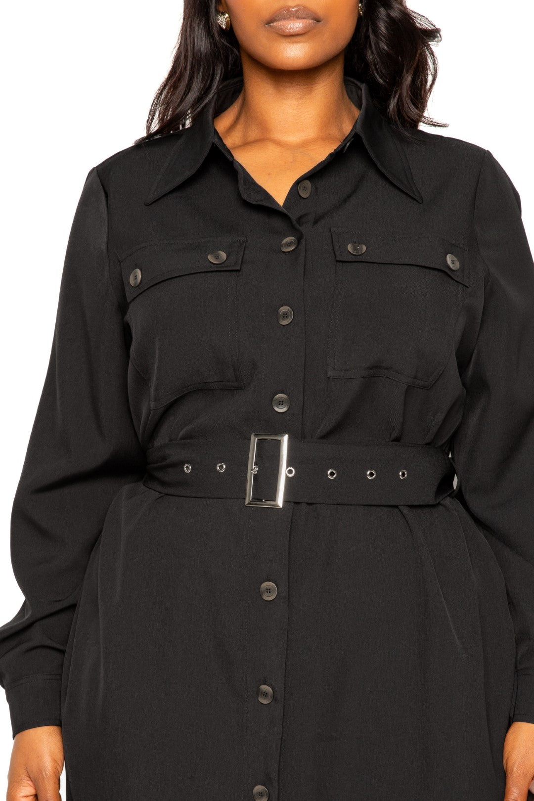 Robe veste ceinturée effet satiné