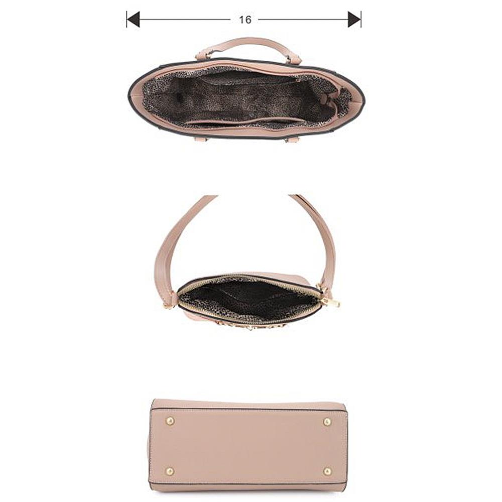 Sac fourre-tout à bandoulière lisse 2 en 1 assorti avec ensemble bandoulière