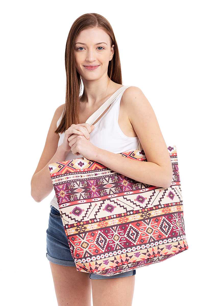 Sac fourre-tout à motif aztèque