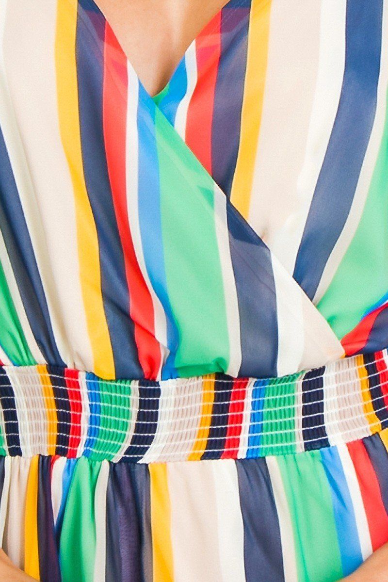 Une barboteuse à surplis rayé